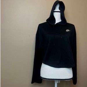 Nike cropped hoodie black size L
